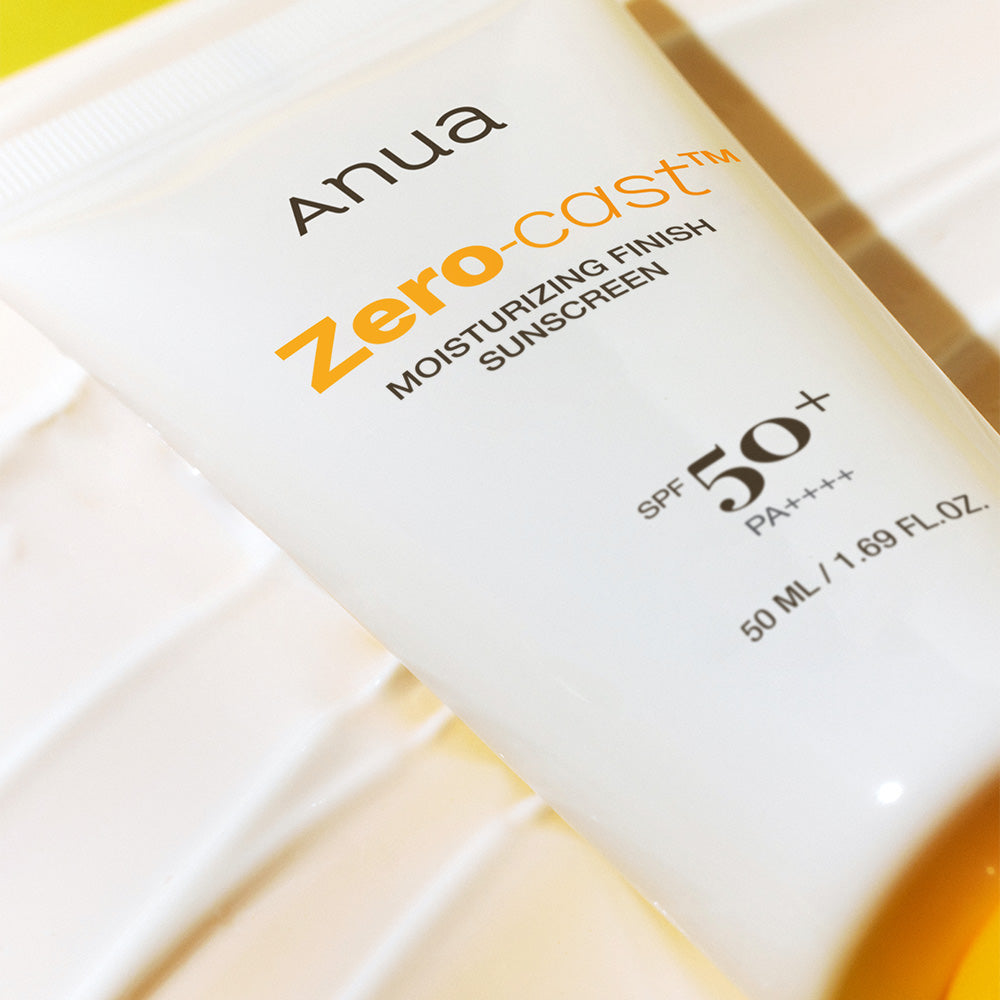 Anua Zero-Cast Sunscreen – détail du packaging