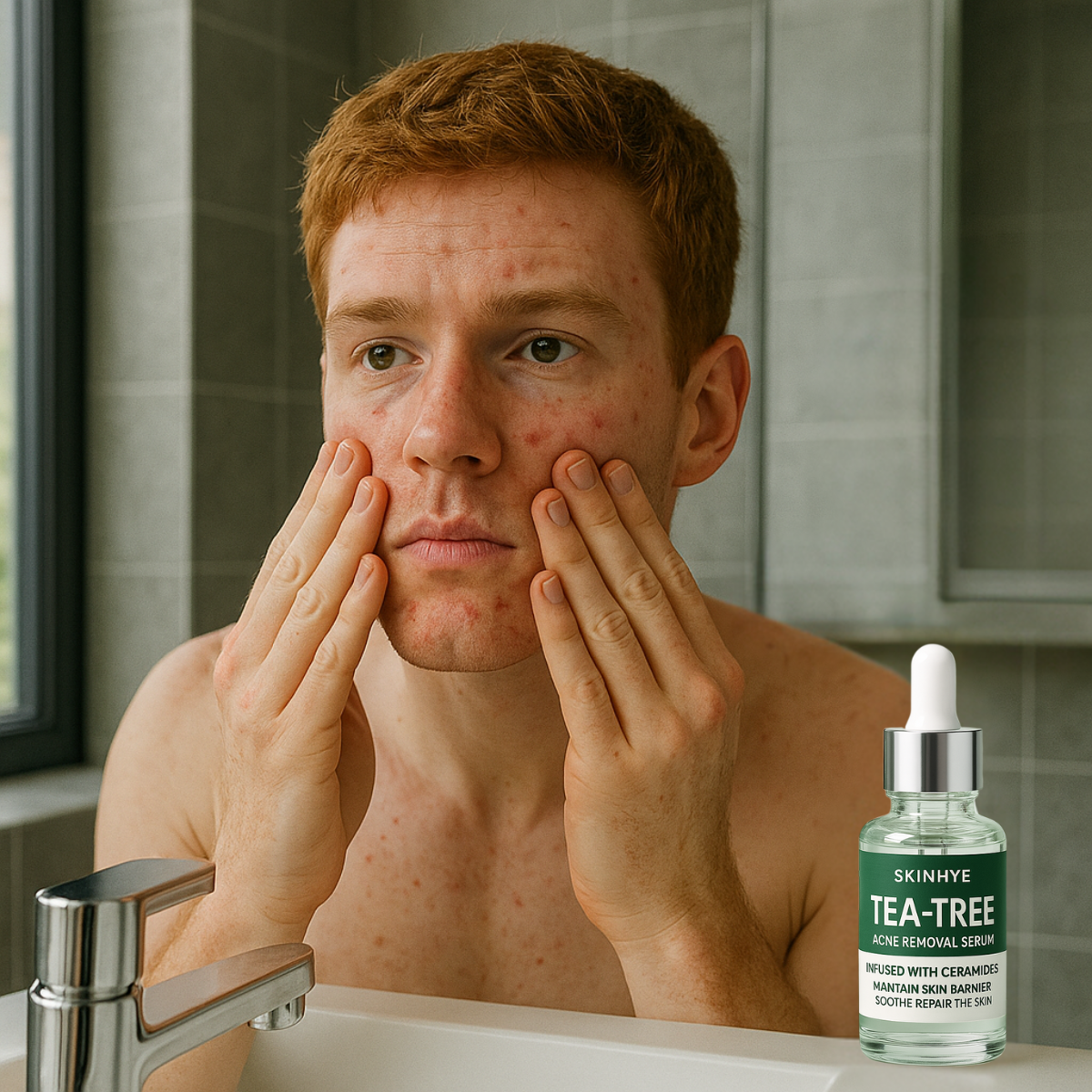 2. Appliquez 2 à 3 gouttes de TeaTree Serum