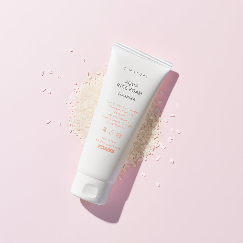 S.NATURE Aqua Rice Foam Cleanser — 160ml