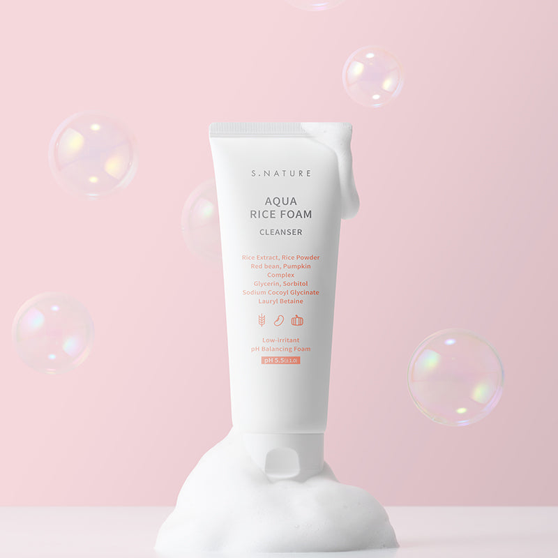 S.NATURE Aqua Rice Foam Cleanser — 160ml