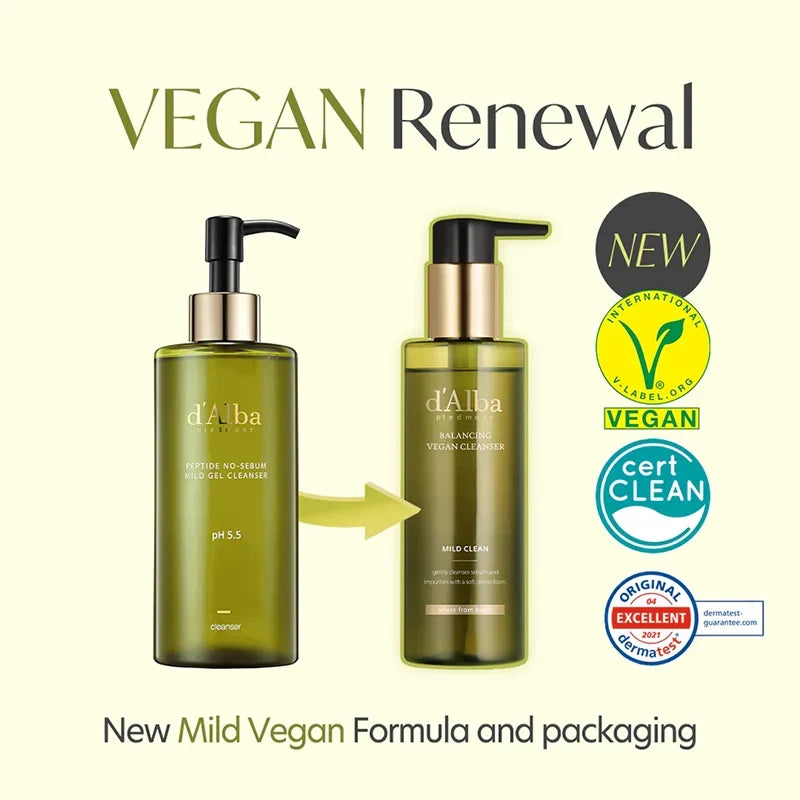 D'Alba Mild Skin Balancing Vegan Cleanser — 200ml