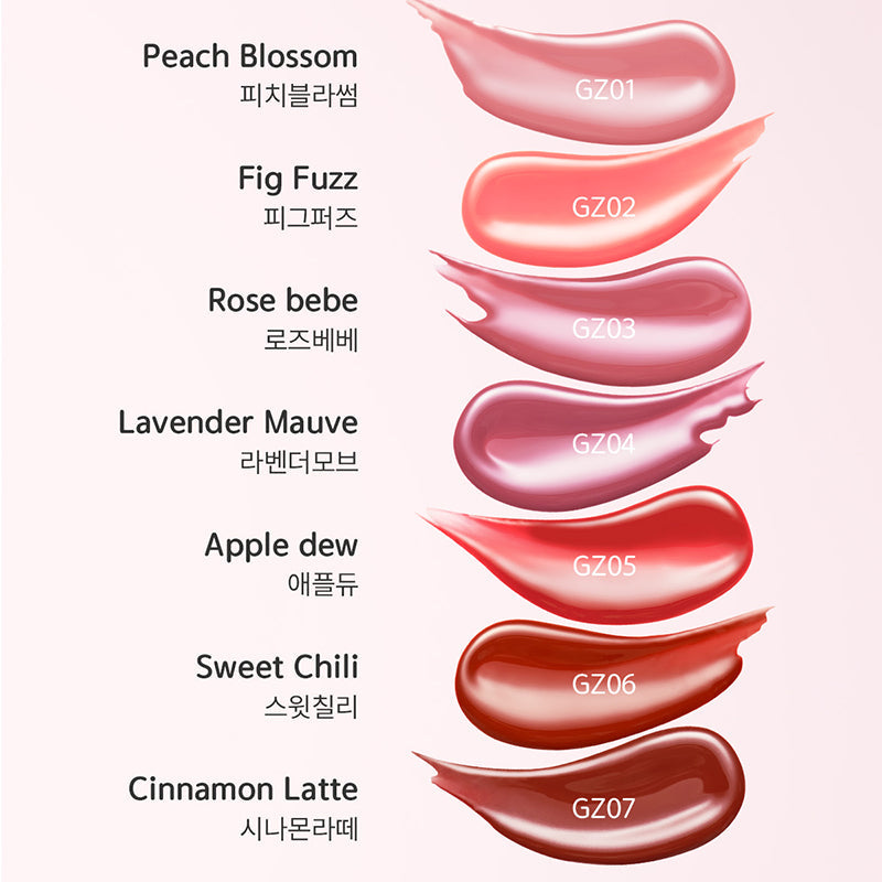BLACK ROUGE Chewy Lip Glaze — GZ01 Peach Blossom