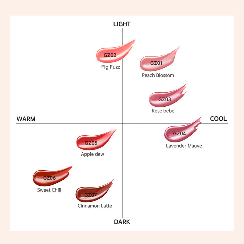 BLACK ROUGE Chewy Lip Glaze — GZ01 Peach Blossom