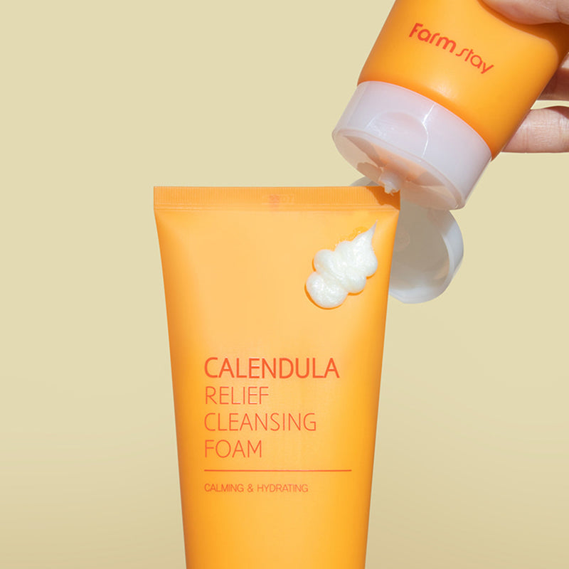 Farmstay Calendula Relief Cleansing Foam — 180ml