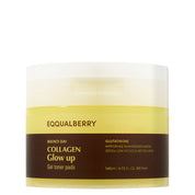 EQQUALBERRY Collagen Glow Up Gel Toner Pads — 60 pads (140 ml / 4.73 fl. oz)