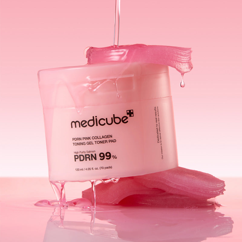 Medicube PDRN Pink Collagen Toning Gel Toner Pad — 120ml / 70 pads