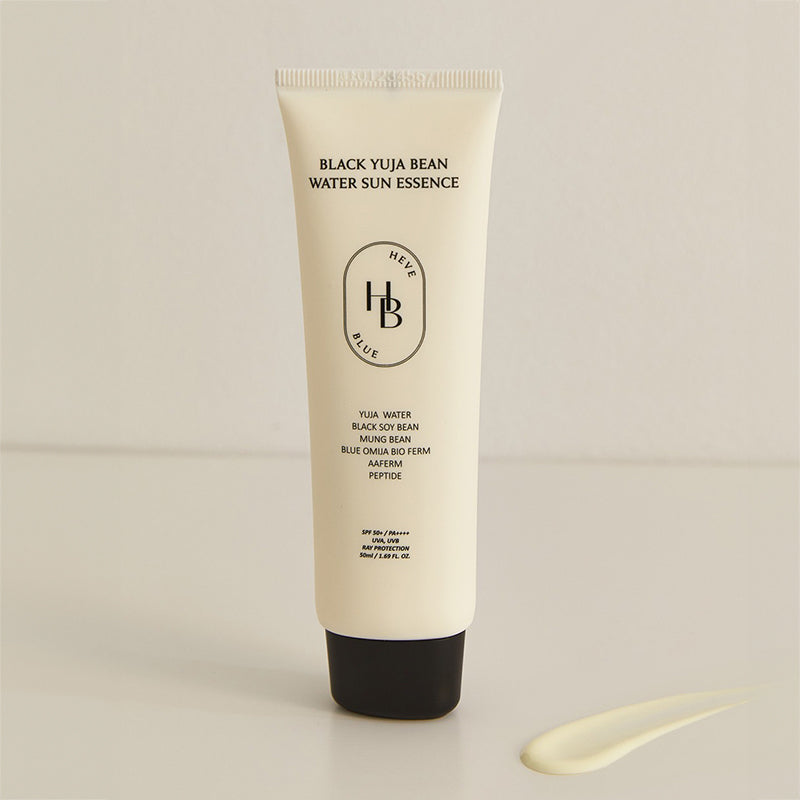 HEVEBLUE Black Yuja Bean Water Sun Essence — 50ml